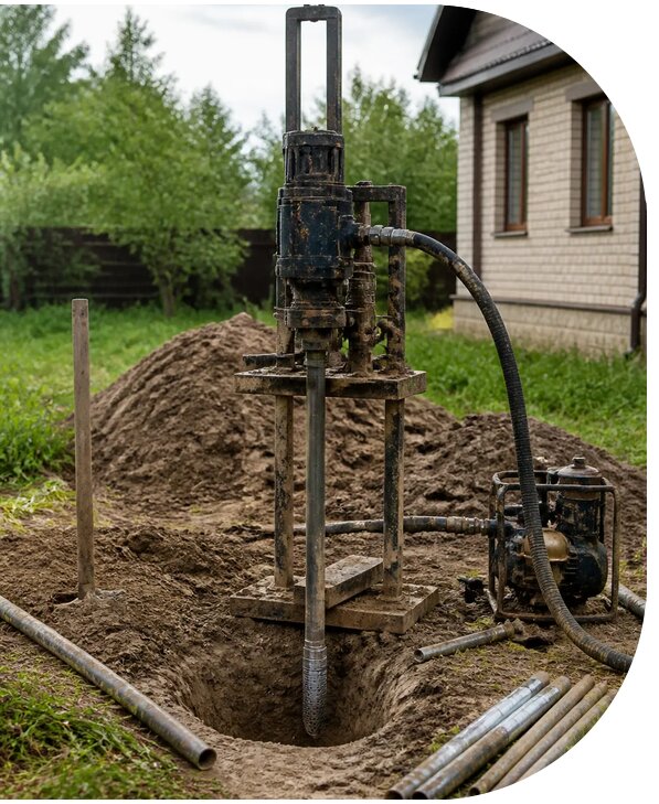 Бурение и обустройство абиссинской скважины в Якутске